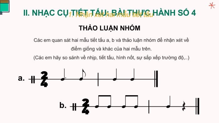 Giáo án PPT Âm nhạc 6 chân trời Tiết 19: Bài hát Hò ba lí, Nhạc cụ thể hiện tiết tấu Bài thực hành số 4