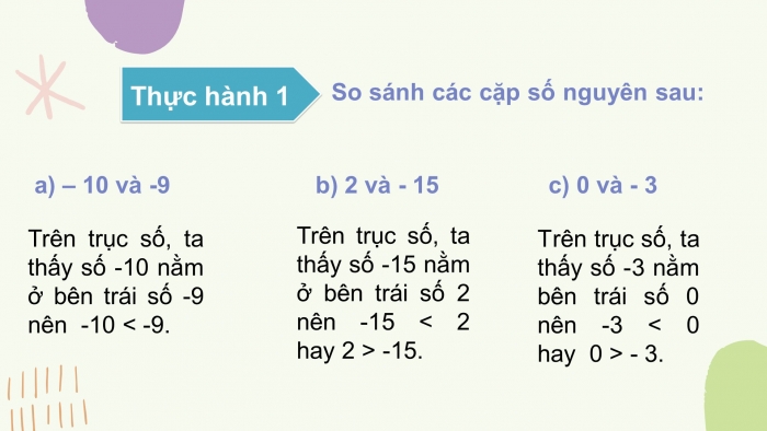 Giáo án PPT Toán 6 chân trời Bài 2: Thứ tự trong tập hợp số nguyên