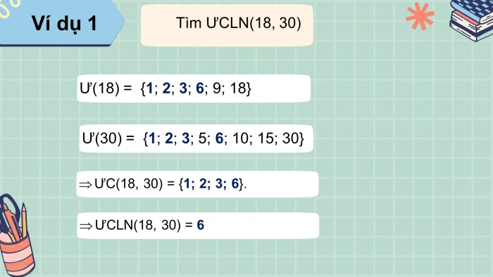 Giáo án PPT Toán 6 kết nối Bài 11: Ước chung. Ước chung lớn nhất