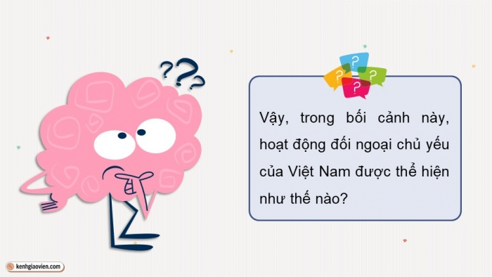 Giáo án điện tử Lịch sử 12 chân trời Bài 13: Hoạt động đối ngoại của Việt Nam từ sau Cách mạng tháng Tám năm 1945 đến nay