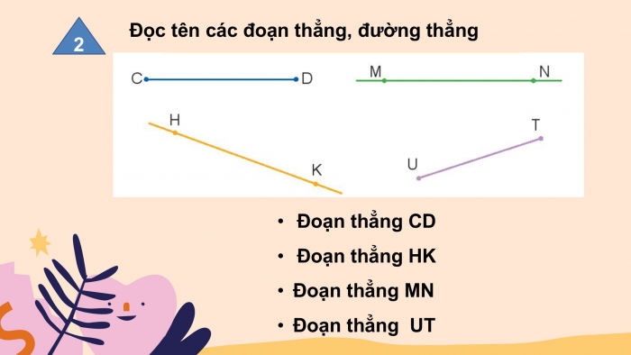 Giáo án PPT Toán 2 chân trời bài Đường thẳng – Đường cong