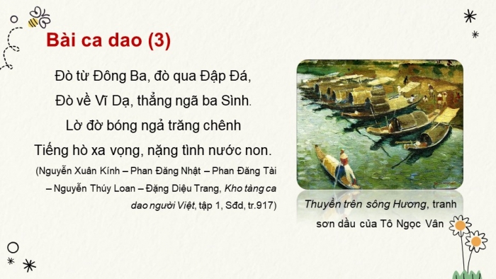 Giáo án PPT Ngữ văn 6 kết nối Bài 4: Chùm ca dao về quê hương đất nước