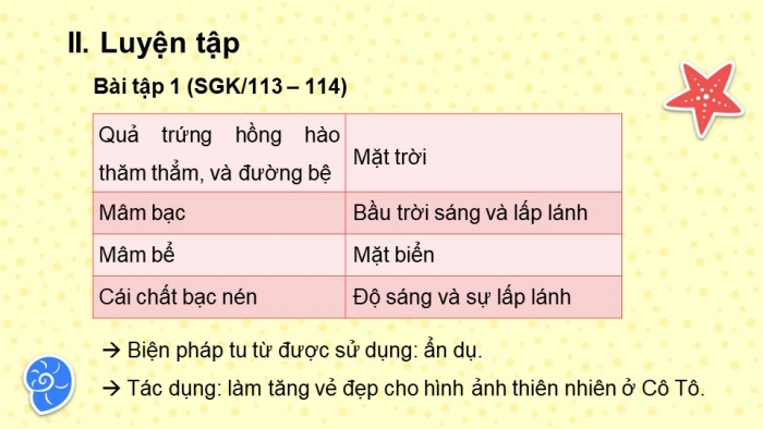 Giáo án PPT Ngữ văn 6 kết nối Bài 5: Biện pháp tu từ