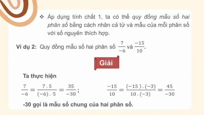 Giáo án PPT Toán 6 chân trời Bài 2: Tính chất cơ bản của phân số