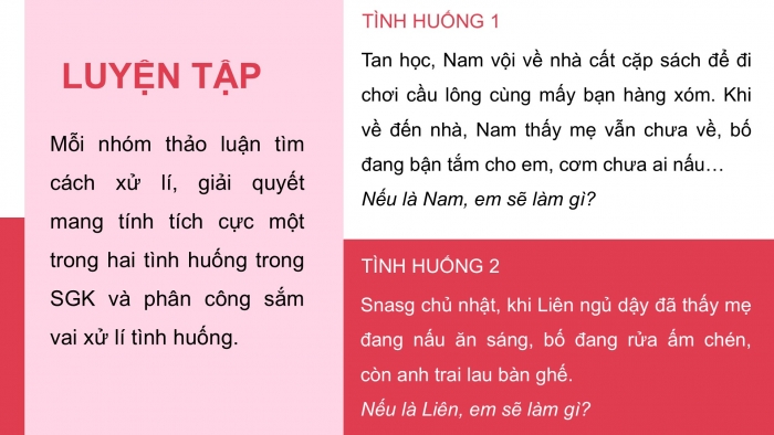 Giáo án PPT HĐTN 6 kết nối Tuần 20: Em làm việc nhà (tiếp)