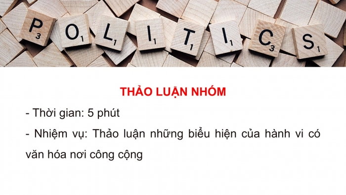 Giáo án PPT HĐTN 6 kết nối Tuần 23: Hành vi có văn hoá nơi công cộng