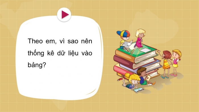 Giáo án PPT Toán 6 kết nối Bài 39: Bảng thống kê và biểu đồ tranh