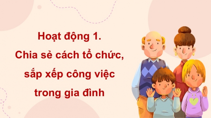 Giáo án điện tử Hoạt động trải nghiệm 9 cánh diều Chủ đề 6 - Hoạt động giáo dục 2: Công việc trong gia đình