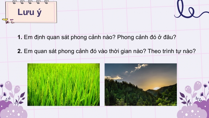 Giáo án điện tử Tiếng Việt 5 cánh diều Bài 11: Luyện tập tả phong cảnh (Thực hành quan sát)