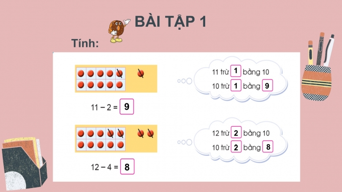 Giáo án PPT Toán 2 cánh diều bài Phép trừ (có nhớ) trong phạm vi 20 (tiếp theo)