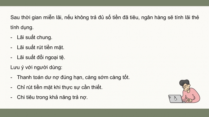 Giáo án điện tử chuyên đề Toán 12 kết nối Bài 6: Tín dụng. Vay nợ