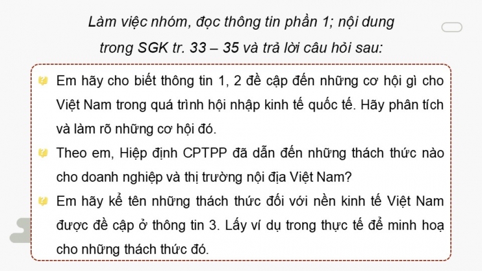 Giáo án điện tử chuyên đề Kinh tế pháp luật 12 kết nối CĐ 3: Việt Nam trong tiến trình hội nhập kinh tế quốc tế