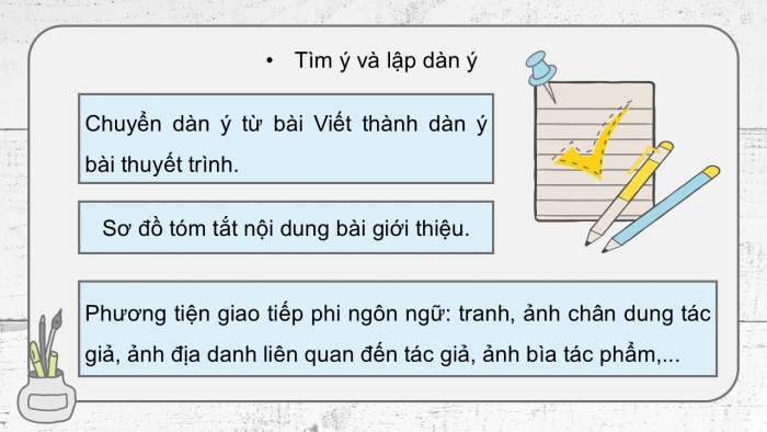 Giáo án điện tử chuyên đề Ngữ văn 12 chân trời CĐ 3 Phần 3: Yêu cầu và cách thức thuyết trình về phong cách sáng tác của một trường phái văn học (cổ điển, lãng mạn hoặc hiện thực)