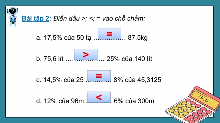 Giáo án PPT dạy thêm Toán 5 Kết nối bài 41: Tìm giá trị phần trăm của một số