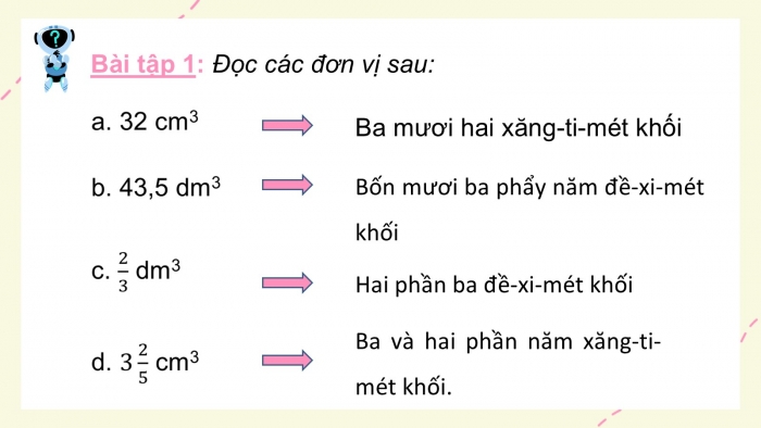 Giáo án PPT dạy thêm Toán 5 Kết nối bài 46: Xăng-ti-mét khối. Đề-xi-mét khối