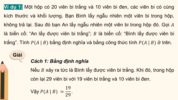 Giáo án điện tử Toán 12 kết nối Bài 18: Xác suất có điều kiện