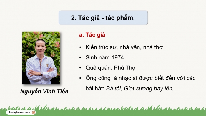 Giáo án điện tử Ngữ văn 9 chân trời Bài 9: Cái roi tre (Nguyễn Vĩnh Tiến)