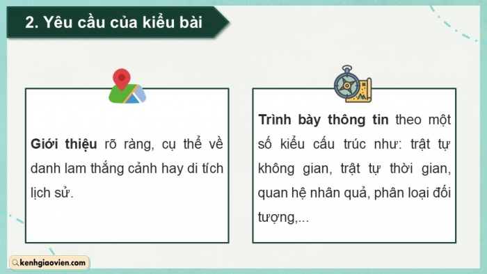 Giáo án điện tử Ngữ văn 9 chân trời Bài 10: Viết bài văn thuyết minh về một danh lam thắng cảnh hay di tích lịch sử