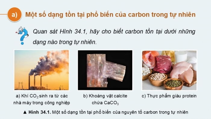 Giáo án điện tử KHTN 9 chân trời - Phân môn Hoá học Bài 34: Nguồn carbon. Chu trình carbon và sự ấm lên toàn cầu