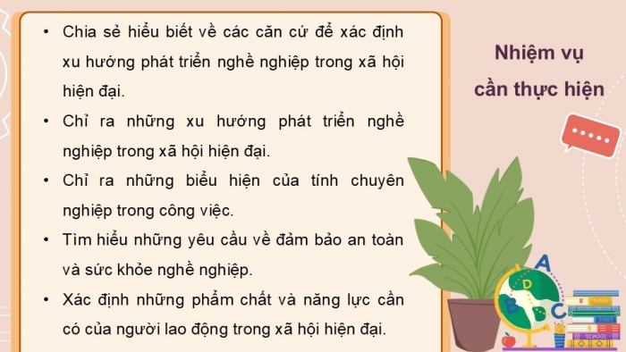 Giáo án điện tử Hoạt động trải nghiệm 12 chân trời bản 1 Chủ đề 7: Xu hướng phát triển nghề nghiệp và thị trường lao động (P1)