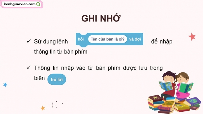 Giáo án điện tử Tin học 5 kết nối Bài 14: Sử dụng biến trong chương trình