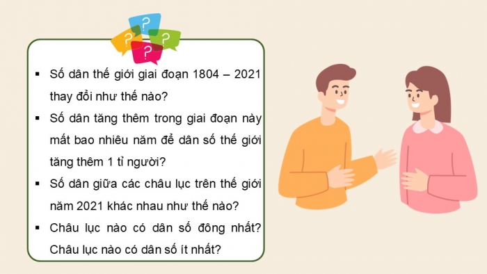 Giáo án điện tử Lịch sử và Địa lí 5 chân trời Bài 22: Dân số và các chủng tộc trên thế giới