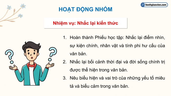 Giáo án PPT dạy thêm Ngữ văn 12 Kết nối bài 7: Bước vào đời (Trích Nhớ nghĩ chiều hôm – Đào Duy Anh)