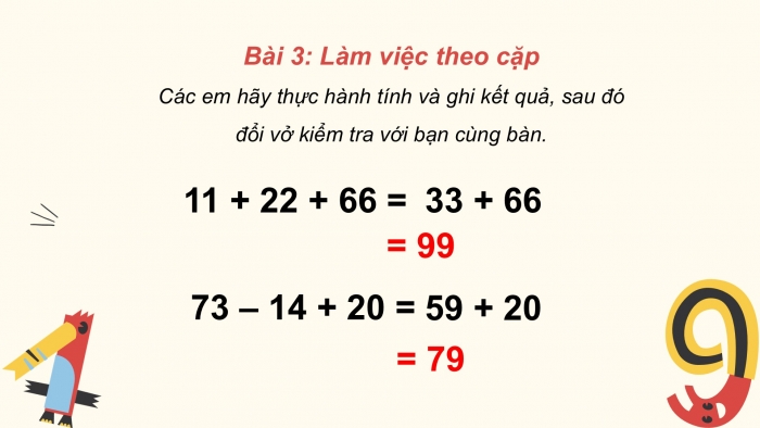 Giáo án PPT Toán 2 cánh diều bài Luyện tập chung (Chương 2 tr. 74)