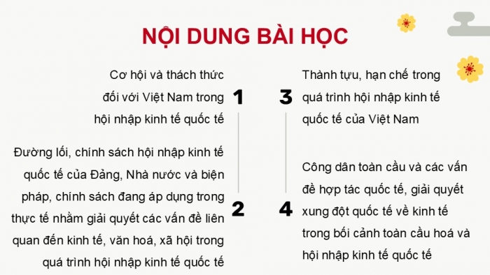 Giáo án điện tử chuyên đề Kinh tế pháp luật 12 cánh diều CĐ 3: Việt Nam trong tiến trình hội nhập kinh tế quốc tế