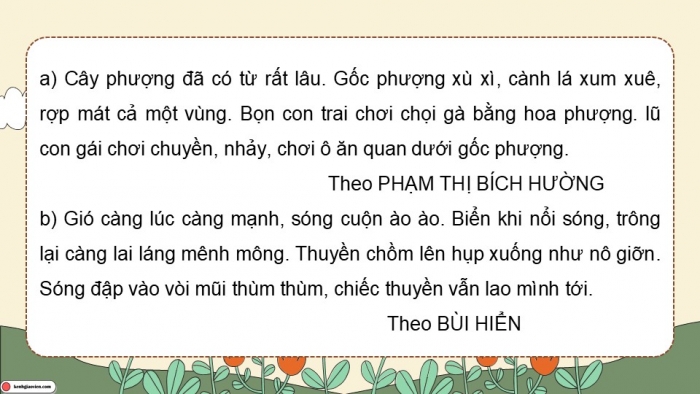 Giáo án điện tử Tiếng Việt 5 cánh diều Bài 19: Ôn tập cuối năm học (Tiết 6)