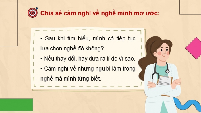 Giáo án điện tử Hoạt động trải nghiệm 5 kết nối Chủ đề Ước mơ nghề nghiệp - Tuần 34