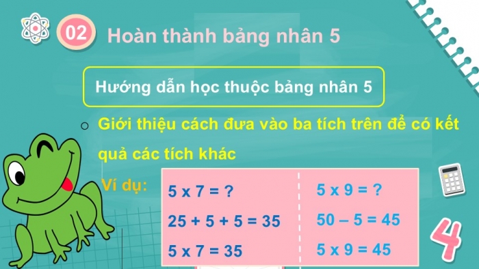 Giáo án PPT Toán 2 chân trời bài Bảng nhân 5