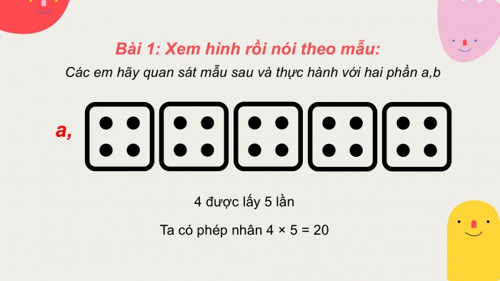Giáo án PPT Toán 2 cánh diều bài Làm quen với phép nhân. Dấu nhân