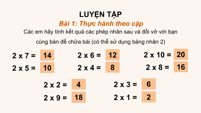 Giáo án PPT Toán 2 cánh diều bài Bảng nhân 2