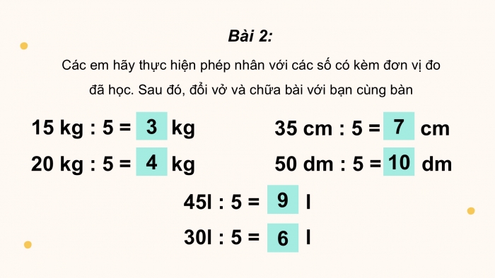 Giáo án PPT Toán 2 cánh diều bài Bảng chia 5