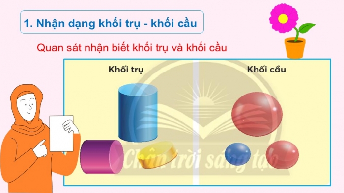 Giáo án PPT Toán 2 chân trời bài Khối trụ – Khối cầu