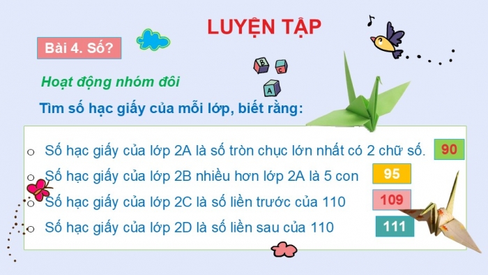 Giáo án PPT Toán 2 chân trời bài Ôn tập các số trong phạm vi 1 000