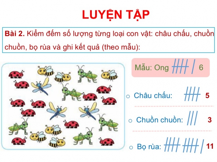 Giáo án PPT Toán 2 cánh diều bài Thu thập – Kiểm đếm