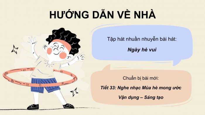 Giáo án PPT Âm nhạc 2 kết nối Tiết 32: Ôn tập bài hát Ngày hè vui, Nhạc cụ Dùng nhạc cụ gõ thể hiện các hình tiết tấu