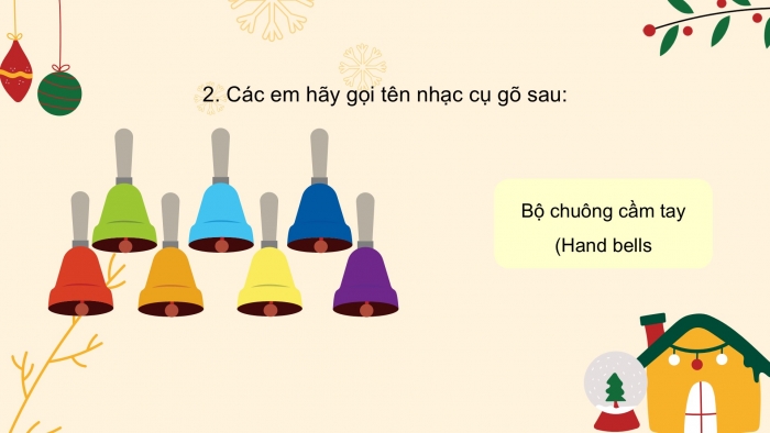 Giáo án PPT Âm nhạc 2 chân trời Tiết 4: Giới thiệu nhạc cụ gõ nước ngoài, Nhà ga âm nhạc