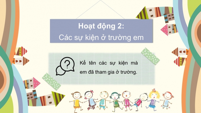 Giáo án PPT Tự nhiên và Xã hội 2 chân trời Bài 6: Một số sự kiện ở trường em