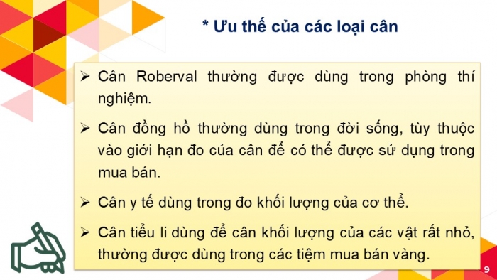 Giáo án PPT KHTN 6 chân trời Bài 5: Đo khối lượng