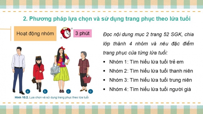 Giáo án PPT Công nghệ 6 cánh diều Bài 10: Lựa chọn và sử dụng trang phục