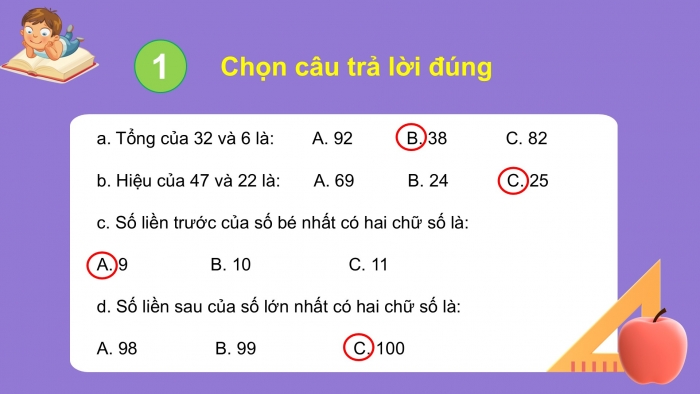 Giáo án PPT Toán 2 kết nối Bài 6: Luyện tập chung