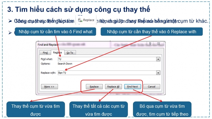 Giáo án PPT Tin học 6 cánh diều Bài 1: Tìm kiếm và thay thế trong soạn thảo văn bản