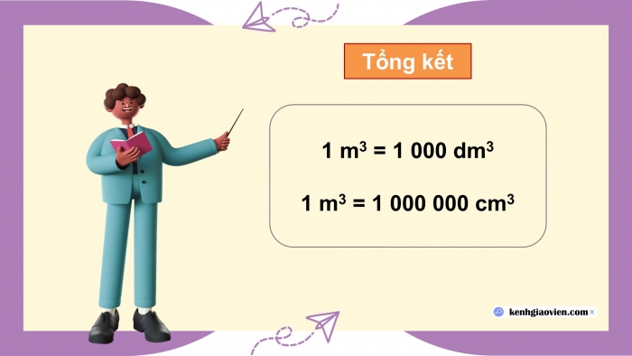 Giáo án điện tử Toán 5 chân trời Bài 72: Mét khối