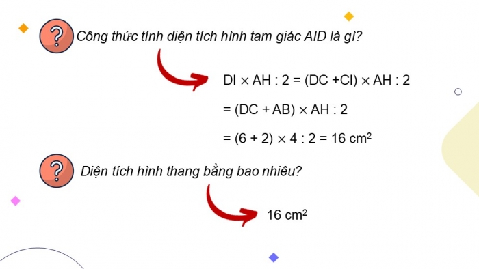 Giáo án điện tử Toán 5 cánh diều Bài 53: Diện tích hình thang