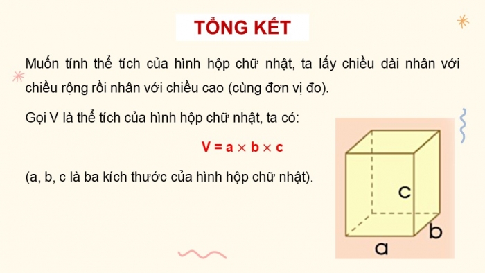 Giáo án điện tử Toán 5 cánh diều Bài 65: Thể tích hình hộp chữ nhật, hình lập phương