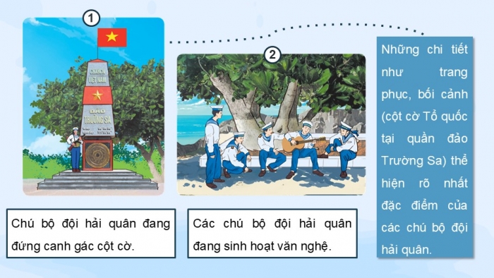 Giáo án điện tử Mĩ thuật 5 cánh diều Bài 11: Bộ đội hải quân