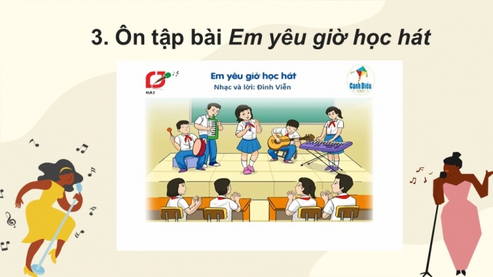 Giáo án PPT Âm nhạc 6 cánh diều Tiết 4: Ôn tập Bài đọc nhạc số 1, Ôn tập bài hoà tấu và bài tập tiết tấu, Ôn tập bài hát Em yêu giờ học hát